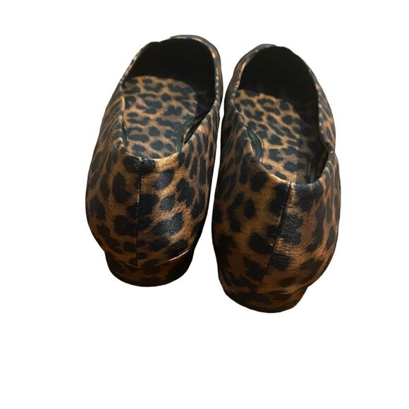 ZARA Cap Toe Animal Print Ballet Flat Leopard 10.5 Excellent Condition - Picture 6 of 6